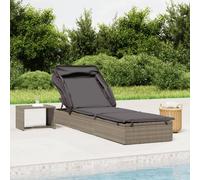 Lettino da tetto pieghevole grigio in resina per esterni, giardino, mobili per piscine, forniture per la casa, decorazioni