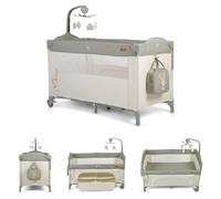 Cangaroo, lettino da viaggio Indiana Playpen due livelli materasso Cambio borsa, colori:grigio