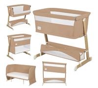 Lionelo Thomi Plus Lettino 5in1 Culla Neonato, Lettino Co-Sleeping, Box Bambini, Letto Junior e Divano, Altezza Regolabile, Materassi in Schiuma T25, Bordi in Rete Traspirante, con Ruote e Accessori