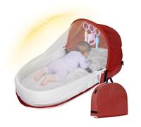 Lettino Da Viaggio Per Bambini Culla Portatile Leggera con Parasole | Culla Viaggio Bambino Accanto Al , Pavimento, Asilo , Divano, Campeggio, Aereo, Auto, Casa