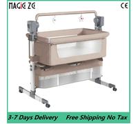 Lettino da viaggio portatile Bluetooth per lettino elettrico con materasso, timer oscillante regolabile in altezza, telaio in alluminio lavabile a prova di scuppo