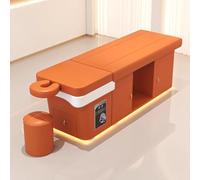 Lettino elettrico per shampoo e terapia dei capelli thailandesi con luci a LED, lettino per massaggio idroterapico Orange Spa per barbiere