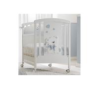 Lettino Erbesi Tato + Set Piumone con Materasso e Guanciale OMAGGIO : Colore - azzurro