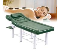 Lettino Estetico e da Spa, Tavolo da Massaggio Professionale con Schienale Regolabile, Lettino Robusto per Fisioterapia, Ideale per Massaggi Domestici e Clinici(Green)