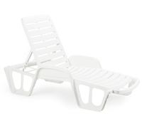 Lettino Prendisole Impilabile Fisso Progarden Relax Piscina Letto Sdraio per Mare Bianco 192x71x100h cm - bianco 8009271910003