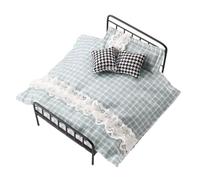 Lettino giocattolo - Modello con in ferro battuto in 1:12, 200 G set di mobili per bambole per bambini, ragazze, adolescenti, come si gioca al chiuso