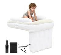 Lettino gonfiabile per bambini, 80 x 50 x 60 cm, letto da viaggio per bambini, con pompa ad aria e borsa di stoccaggio, per bambini, aereo e aereo, prolunga portatile per voli auto e aerei