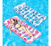 Lettino gonfiabile per piscina per adulti, grande zattera da piscina, sedia a sdraio galleggiante per prendere il sole in piscina, set di grandi galleggianti per l'acqua, amaca galleggiante XL, matera