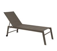 LETTINO IN ALLUMINIO CON RUOTE PRENDISOLE PORTATILE DA GIARDINO RECLINABILE