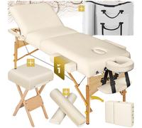 Lettino massaggi pieghevole 3 zone mobile in legno sgabello borsa trasporto