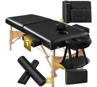 Lettino massaggi pieghevole tavolo 2 zone stabile legno panca massaggi 3 colori