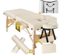Lettino massaggi pieghevole tavolo 2 zone stabile legno panca massaggi 3 colori