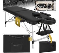 Lettino Massaggi Portatile Massaggio Alluminio Fisioterapia 2 zone con Borsa