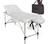 Lettino Massaggio Alluminio Pieghevole 3 ZONE Massaggi Fisioterapia SPA Centro Benessere Estetista Professionale Bianco 12Kg con Borsa Trasporto Il nuovo Lettino Massaggi in Alluminio BAKAJI è veramen