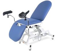 Lettino Medico, Lettino Ginecologico da Visita Medica Elettrico, 3 sezioni, Senza Ruote Colore BLU ? LYTUS ? 62 cm Art. MI320BLU