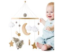 Lettino mobile - Culla ciondolo come decorazione per la cameretta dei bambini - Mobile decorativo bohémien per passeggino da 0 a 3 anni, decorazione interattiva
