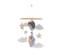 Lettino mobile per bambini, in legno, con ciondolo a forma di elefante, decorazione da appendere, per il letto, in legno, per bambini, per bambini, ragazze e ragazzi