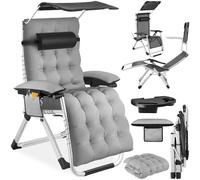 Lettino parasole con tettuccio parasole pieghevole sdraio relax prendisole