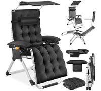 Lettino parasole con tettuccio parasole pieghevole sdraio relax prendisole