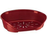 Ferplast Cuccia per Cani e Gatti Cuccia per Cani taglia media 100% plastica riciclata Lettino per Cani lavabile traspirante e antiscivolo Siesta Deluxe, 70,5 x 52 x 23,5 cm., Bordeaux