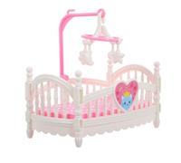 Lettino Per Bambole in Miniatura Arredamento Casa Delle Bambole Con Micro Giocattoli Fai Da Te Set Completo Per Culla Perfetto Per Decorare La Stanza Dei Bambini