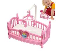 Lettino Per Bambole - Materiale ABS | Set Di Mini Mobili Per Culla E A Castello Per Casa Delle Bambole | Simpatico Accessorio Per La Camera Da Della Casetta Dei Giochi Per Figurine Di Cart
