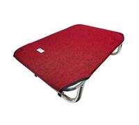 LETTINO PER CANI BRANDINA CANI 70X50 COLORE ROSSO RIALZATA TELAIO IN ALLUMINIO
