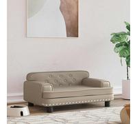 vidaXL Lettino per Cani Cappuccino 70x45x30 cm in Similpelle