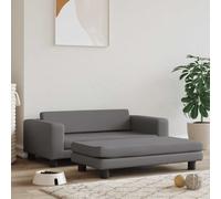 Lettino per Cani con Estensione Grigio 100x50x30 cm Similpelle