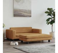 Lettino per Cani con Estensione Marrone 100x50x30 cm in Velluto