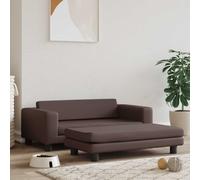 Lettino per Cani con Estensione Marrone 100x50x30 cm Similpelle