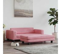Lettino per Cani con Estensione Rosa 100x50x30 cm in Velluto