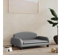 Lettino per Cani Grigio 70x45x30 cm in Similpelle
