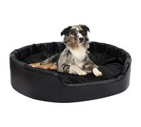 Lettino per Cani Nero 99x89x21 cm in Peluche e Similpelle