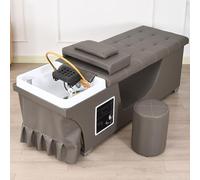 Lettino per la cura dei capelli da barbiere con scaldabagno e circolazione, lettino intelligente per massaggi tailandesi e salone di bellezza