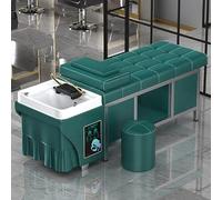 Lettino per massaggio thailandese, shampoo multifunzionale, salone di bellezza, spa, ciclo dell'acqua intelligente, lettino per trattamento della testa, verde