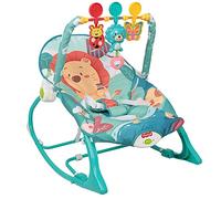 Lettino per neonati, posizione fissa o oscillante, lettino per bambini evolutivo con arco di gioco, schienale regolabile, neonato e più, dondolo elettrico Bebe vibrazione lenitiva (verde)