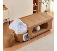 Lettino per shampoo da barbiere con circolazione dell'acqua e terapia termale per la testa, lettino per fumigazione per massaggi thailandesi per salone