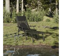 Lettino Pesca Pieghevole Regolabile con Gambe Anti Fango, Sedia da Pesca e Campeggio, 180 kg Capacità, Schienale 0-180°, Design Mimetico e Nero, Leggero e Portatile per Outdoor e Interni