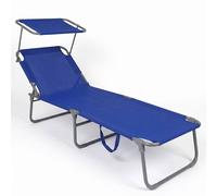LETTINO PIEGHEVOLE CON PARASOLE RELAX SPIAGGIA GIARDINO IN PVC