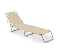 Lettino pieghevole Garden Friend Maiorca in acciaio beige Beige