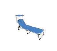Lettino pieghevole Garden Friend Mykonos in alluminio blu Blu