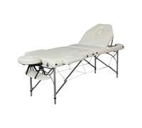 Lettino pieghevole portatile for massaggi di bellezza, lettino for fisioterapia con sollevamento for tatuaggi, lettino for fumigazione con moxibustione con foro for la testa, adatto for salone spa(Whi
