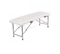 Lettino pieghevole portatile for massaggi di bellezza, lettino for fumigazione con terapia del fuoco for agopuntura con foro for la testa, lettino for tatuaggi terapeutici, adatto for salone spa(White
