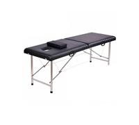 Lettino pieghevole portatile for massaggi di bellezza, lettino for fumigazione con terapia del fuoco for agopuntura con foro for la testa, lettino for tatuaggi terapeutici, adatto for salone spa(Black