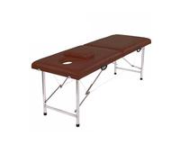 Lettino pieghevole portatile for massaggi di bellezza, lettino for fumigazione con terapia del fuoco for agopuntura con foro for la testa, lettino for tatuaggi terapeutici, adatto for salone spa(Brown
