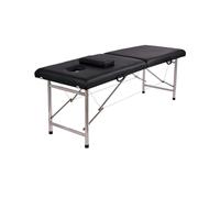 Lettino pieghevole portatile for massaggi estetici, lettino for agopuntura e tatuaggi con foro for la testa, rinforzo a doppia trave, adatto for centri benessere(Color 1,180x70x65cm)