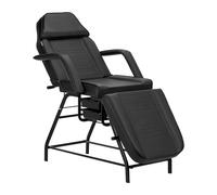 Lettino poltrona per estetista con cassetti - 3 snodi con foro viso - bianca oro nera