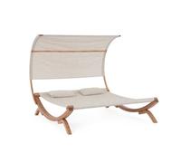 Lettino Prendisole 2 Posti con Cuscini e Tettuccio Bizzotto Noes - 804036