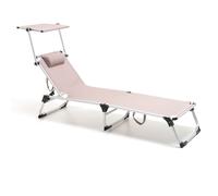 LETTINO PRENDISOLE ALLUMINIO DA GIARDINO PORTATILE RECLINABILE MARE PARASOLE